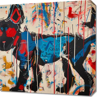 Produktbild von Bild 50x50cm Stadt Hund
