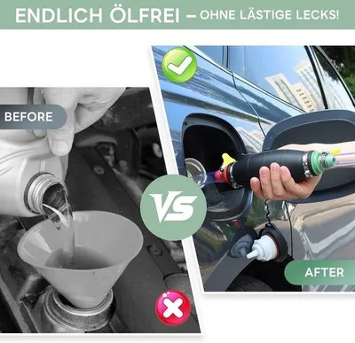 Productafbeelding van olieafzuigbuis XL (2,5 m) met vacuümfunctie en lange slang, pomp voor het overvullen van vloeistoffen zoals water, diesel, benzine, olie - brandstofbestendig