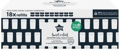 Immagine prodotto di Cassette di ricarica per il sistema di smaltimento dei pannolini Twist & Click Advanced di Tommee Tippee