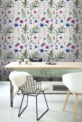Produktbild von Coloray Fototapete 416x254 cm Vlies-Fototapete - Utensilienwildblumen.