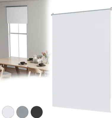Produktbild von LARS360 Weiß Verdunkelungsrollo 70x210cm, Lichtdichtes Fensterrollo mit Wärmedämmung, UV-Schutz, Lichtdicht, für Schlafzimmer Büro Wohnzimmer