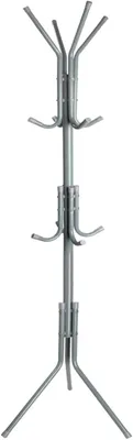 Zdjęcie produktu dla Wieszak na ubrania - stojak - organizer do przedpokoju - 12 haczyków - 170 cm - szary
