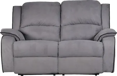 Produktbild von 2-Sitzer Sofa mit Relaxfunktion aus Mikrofaser HERNANI - Grau