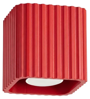 Productafbeelding van Plafondlamp RIFF 1 rood GU10 1xGU10 10W aluminium 10x10x10cm Sollux Lighting