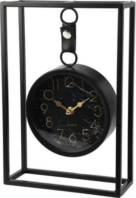 Immagine prodotto di Orologio da tavolo in metallo 20x31 cm nero
