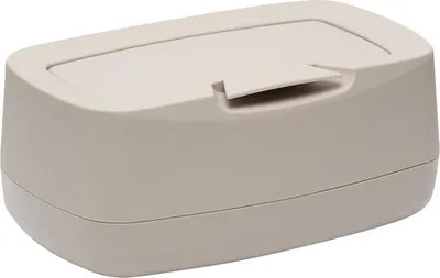 Produktbild von Bébé-jou Feuchttücherbox Taupe mit 1-Finger-Bedienung und speziellem Entnahmesystem