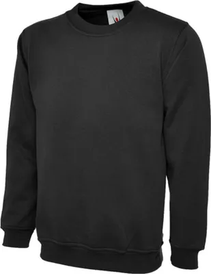 Produktbild von Sweatshirt "UC201" Heavyweight - Uneek Black 4XL