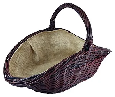 Produktbild von Korb aus Rattan mit Juteauskleidung – Handgefertigt, 65 x 42 cm