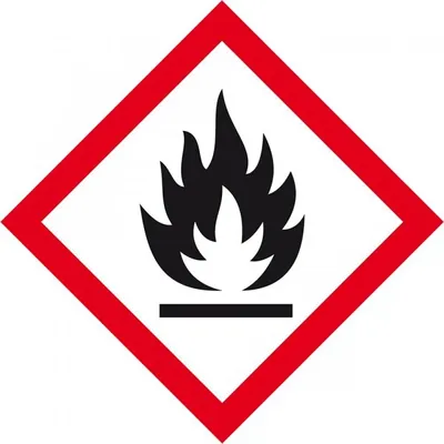 Produktbild von Dreifke® Aufkleber I Gefahrensymbol Flamme GHS 02, Folie, selbstklebend, 52x5...