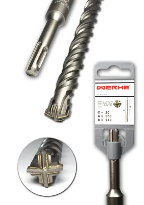 Immagine prodotto di WERHE SDS PLUS punta a croce per calcestruzzo 20x600 mm