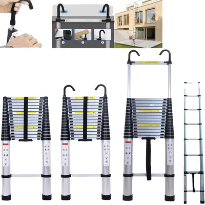 Image de Échelle télescopique, design léger, échelons antidérapants, 6,2 mètres
