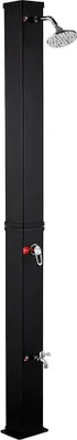 Produktbild von Home Deluxe - Solardusche OLYMP - 40L Wassertank, integrierte Fußdusche, PVC, Schwarz Matt, einfache Montage I Gartendusche Außendusche Solardusche Garten Solar PVC Dusche Sommer