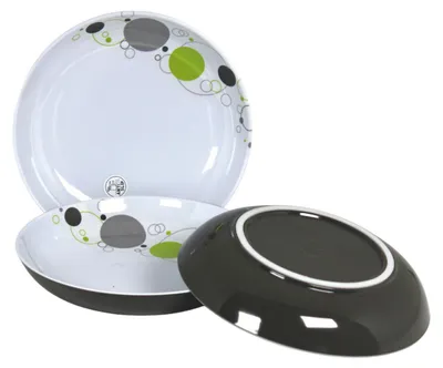 Produktbild von 3 Stück Brunner Space Suppenteller Ø 21 cm Teller Melamin Antirutsch Set