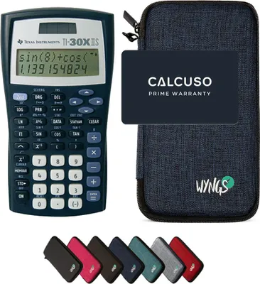 Produktbild von TI-30XIIS inkl. WYNGS Schutztasche Blau - Wissenschaftlicher Taschenrechner - Basic Set