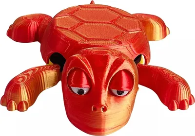 Produktbild von Neu 3D Druck Schildkröte Untersetzer Kreative Quirky Spielzeug Schildkröte Rot Gold