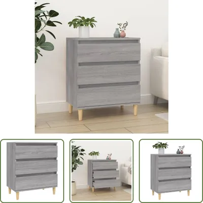 Produktbild von The Living Store Sideboard Grau Sonoma 60x35x70 cm Holzwerkstoff