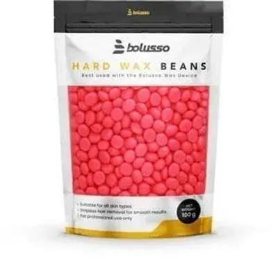 Immagine prodotto di Bolusso Wax in granuli alla fragola 100 g | Cera depilatoria per una pelle liscia | Perle di cera a caldo per una depilazione precisa a casa