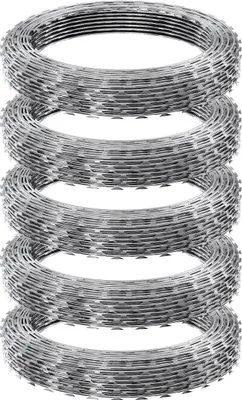 Produktbild von Stacheldraht, 75 m Stacheldraht, 5 Rollen Stacheldrahtzaun Stacheldrahtzaun, Stacheldrahtband Verzinkter Stacheldrahtzaun, Rollen Stacheldraht für den Garten
