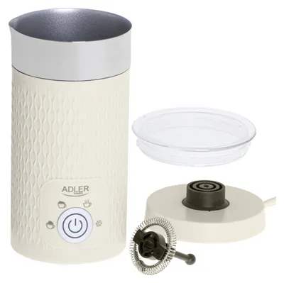 Zdjęcie produktu dla Adler AD 4495, Automatyczny spieniacz/podgrzewacz do mleka, Beżowy, 130 ml, 300 ml, Gorący & Zimny, Przyciski