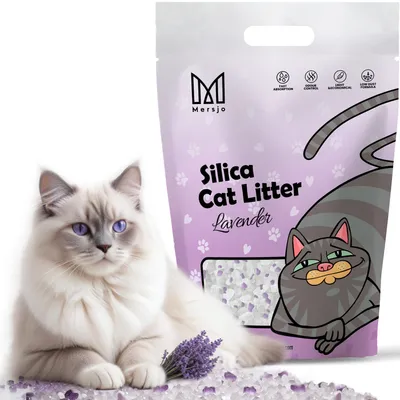 Productafbeelding van Mersjo Lavendel, siliconen kattenzand, 3,8 liter