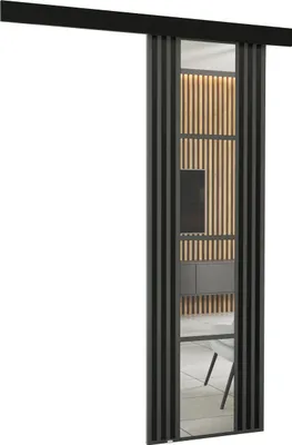 Produktbild von KIER FURNITURE Wandschiebetüren mit Spiegeln EMPI 70 - 76x205x1,6 cm - Graphit