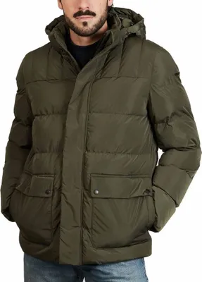 Produktbild von GEOX MHILSTONE SHORT Jacke Grün Atmungsaktiv Wasserdicht Kälteschutz Abnehmbare Kapuze
