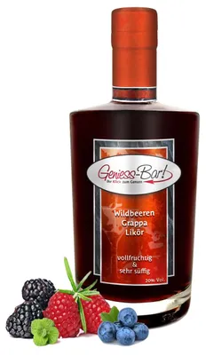 Produktbild von Wildbeeren Grappa Likör 0,7L beeindruckend aromatisch & opulent 20% Vol.