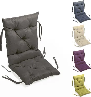 Produktbild von sunnypillow Bankauflage Stuhlkissen Bankkissen 50 x 50 x 50 cm Sitzkissen und Rückenkissen für Hollywoodschaukel Polsterauflage Auflage - Anthrazit
