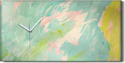 Produktbild von Wandbild Leinwand Bilder Wanduhr Geräuschlos Kunstdruck 60x30 Abstrakte Kunst - weiße Hände