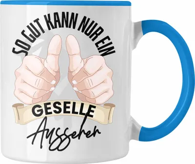 Produktbild von Trendation - Geselle Tasse Geschenk Prüfung Bestanden Bester Geselle Geschenkidee Spruch (Blau)