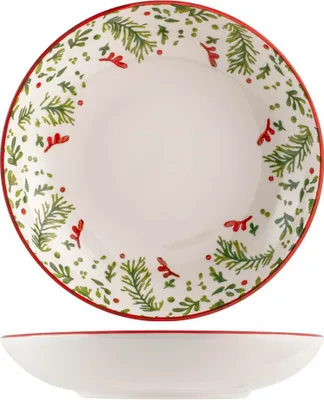 Obrázek produktu pro H&h sada 6 hlubokých vánočních talířů Berry 20 cm