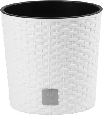 Produktbild von PROREGAL Blumentopf Rattangeflecht Imitation Rund 300, weiß