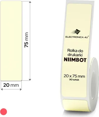 Image de Étiquettes autocollantes thermiques pour imprimante Niimbot D101 20x75