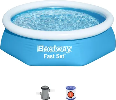 Produktbild von Famanu Aufblasbares Schwimmbad Blau 244 x 61 cm - 1880 l