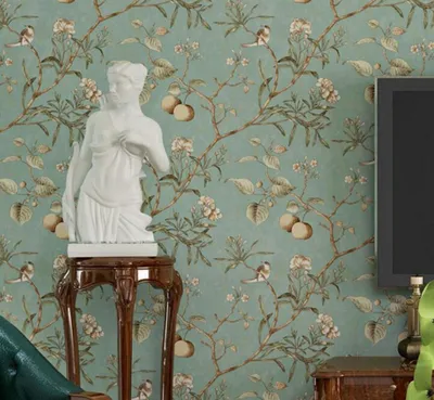 Immagine prodotto di Tappeto vintage in PVC con motivo di uccelli, ideale per la camera da letto