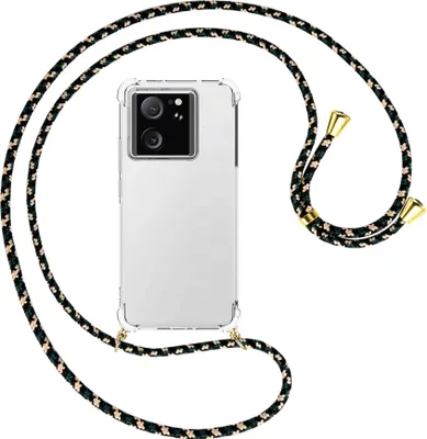 Produktbild von Handykette Backcover-Schutzhülle mit Band (Metall goldfarben) für Xiaomi 13T Pro (6.73'') - camouflage