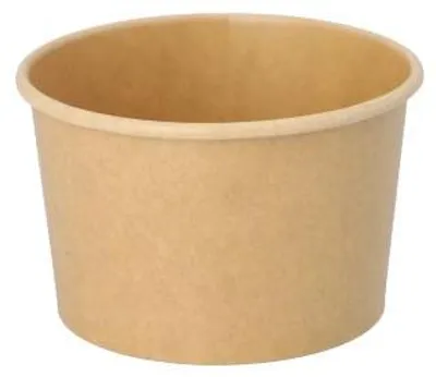 Produktbild von 500 Papstar Eisbecher, Pappe rund 275 ml Ø 9,6 cm, 6 cm braun 37493