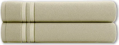 Produktbild von 2er-Set Duschtücher 70x140cmcm Taupe 100% Baumwolle, 450g/m² extra saugfähig