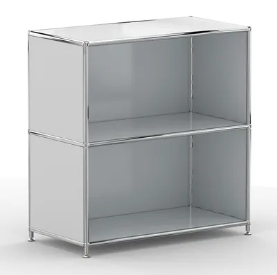 Produktbild von Regal Büro, 2 offene Fächer, Breite 77 cm, Lichtgrau