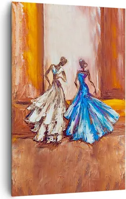 Produktbild von Bild auf Leinwand - Leinwandbild - Einteilig - Frauen Kleider Öl - 80x120cm - Wand Bild - Wanddeko - Wandbilder - Leinwanddruck - Wanddekoration - Leinwand bilder - Wandbild - PA80x120-4172