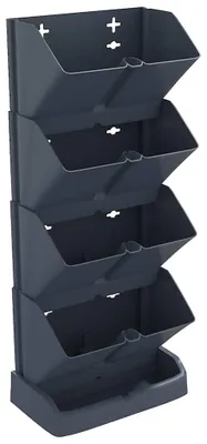 Obrázok produktu pre vidaXL 4-dielna sada vertikálnych kvetináčov Anthracite Polypropylén