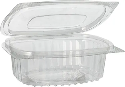 VEPATIM Rechteckbecher 1500 Ml Mit Deckel - 50 Stück RPET