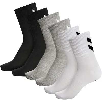 Produktbild von Hummel Hmlchevron 6-Pack Socks - white/black/grey, Größe:45-48