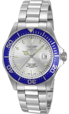 Immagine prodotto di Invicta Pro Diver 14123 Orologio da Uomo - Movimento al Quarzo - Acciaio Inossidabile con Quadrante Argento - 40 mm