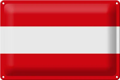 Produktbild von Blechschild Flagge Österreich 30x20cm Flag of Austria