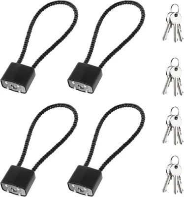 Image de Cadenas avec clé, 28 cm, lot de 4, pour usage domestique
