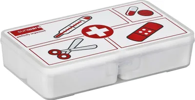 Produktbild von Sunware Q-line First Aid assortimentbox 5 delig transp/wit