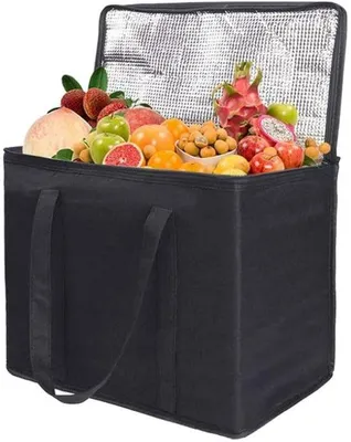 Obrázek produktu pro Přenosná chladicí taška na kempování a na pláž – bez napájení – ideální na piknik, do auta nebo na loď – udržuje jídlo a nápoje v chladu – lehká a odolná – s uchem a víkem – perfektní pro outdoorové aktivity a výlety autem