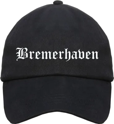 Produktbild von Bremerhaven Cappy - Altdeutsch bedruckt - Schirmmütze Cap Einheitsgröße Schwarz