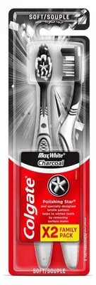 Obrázok produktu pre Colgate – Colgate – Zubná kefka Max White Aktivkohle, mäkká, 2 kusy